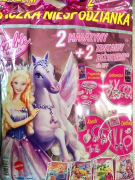 Barbie movies paczka niespodzianka + 2 zestawy biżuterii
