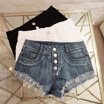 2021 New Sexy Button Denim Shorts Jeans Skinny Sol