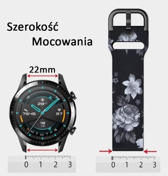 PRINTOWANY 22mm PASEK UNIWERSALNY ZEGARKA SMARTWATCH SAMSUNG HUAWEI XIAOMI