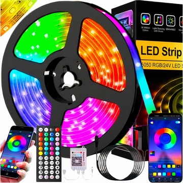 Taśma LED 5M RGB 5050 Bluetooth APLIKACJA MOBILNA
