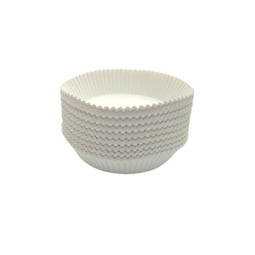 Papilotki foremki muffinki białe fi 70 mm 200 szt