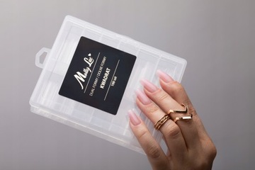 100 шаблонов для нижнего наращивания ногтей, туннель, двойной квадрат