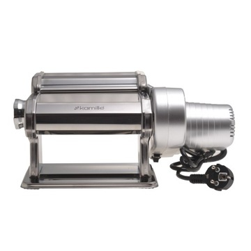 ЭЛЕКТРИЧЕСКАЯ СТАЛЬНАЯ МАШИНА ДЛЯ ПАСТА И ТЕСТОРАКАТКИ 2-в-1 KAMILLE