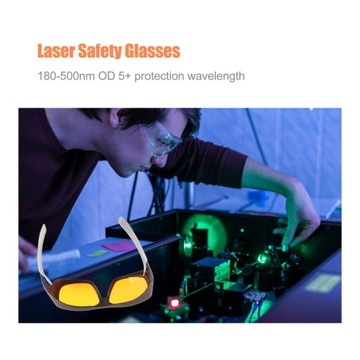 ОЧКИ ДЛЯ ЛАЗЕРНОЙ ЗАЩИТЫ ОРАНЖЕВЫЕ БЕЗОПАСНОСТИ 190-500НМ