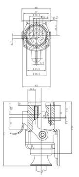 WTYCZKA NACZEPY ADR 15 PINOWA 24V KONTAKTY SKRĘCANE 15 PIN NACZEPY TIR
