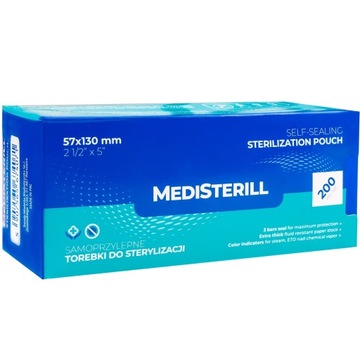 Torebki do sterylizacji autoklaw 57x130 200szt.
