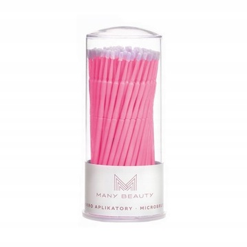 Microbrush mikroaplikatory 100szt RÓŻOWY M 2MM