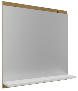 LUSTRO ŁAZIENKOWE STELLA 50,5cm x 60cm DĄB / BIAŁY