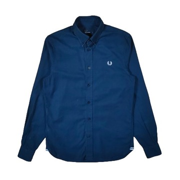 FRED PERRY Koszula Męska Granatowa Logowana r. S