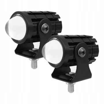 2X МОТОЦИКЛОВЫЕ ГАЛОГЕННЫЕ ЛАМПЫ ФАР КОЛЬЦЕВЫЕ СВЕТОДИОДНЫЕ БЕЛЫЙ + ЖЕЛТЫЙ 12 Вт IP67