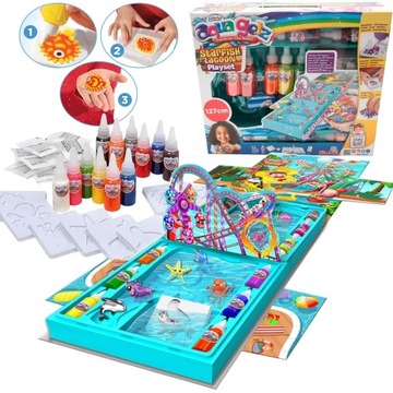 AQUA GELZ WIELKI ZESTAW KREATYWNY LAGUNA KOLOROWE ŻELI FIGURKI + AKCESORIA