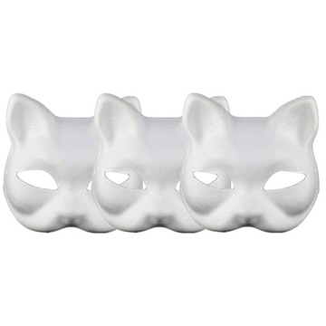 DIY BLANK CAT FACE MASK Маска Бумажные художественные маски