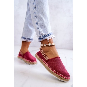 Różowe Tkanina Buty Espadryle Big Star r.36