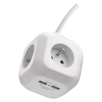 Przedłużacz elektryczny 4 gniazda 2x USB P04119U