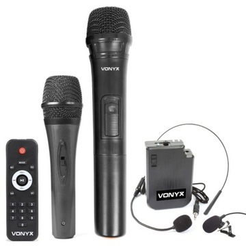 Vonyx AP1200PA 12-дюймовая колонка + микрофоны + поясной блок