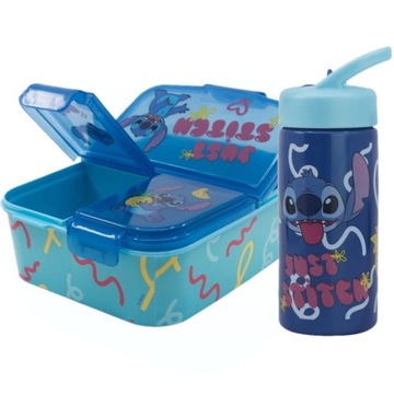 Śniadaniówka pojemnik 3 komory lunch box bidon Stitch