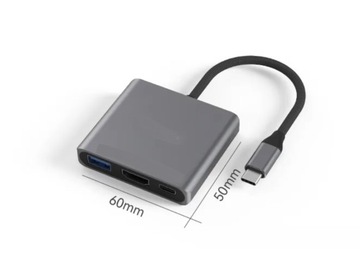 Адаптер 3in1 MHL HUB USB C HDMI 4K Адаптер для MacBook iPad iPhone 15