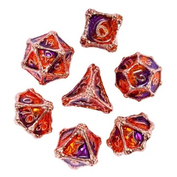 SMOCZY KAPŁAN - AHZIDAL ZESTAW 7 METALOWYCH KOŚCI RPG