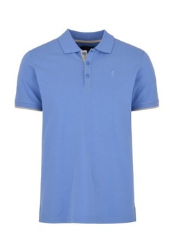OCHNIK Niebieska koszulka polo męska POLMT-0045A-60 3XL