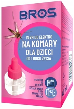 PŁYN DO ELEKTRO NA KOMARY DLA DZIECI 60 NOCY BROS OD 1 ROKU ŻYCIA 40ml
