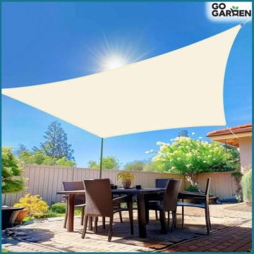 Садовый парус, козырек от солнца, белый козырек, УФ-материал, навес, 2х4 м.