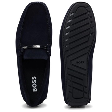 Buty męskie eleganckie Hugo Boss SKÓRZANE MOKASYNY SPORTOWE NA CO DZIEŃ