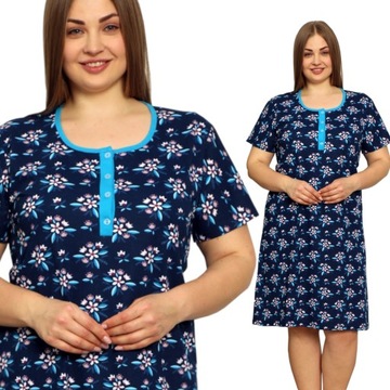 KOSZULA NOCNA 4 guziki LINIA PLUS SIZE nadwymiar DUŻA ROZMIARÓWKA duże 4XL