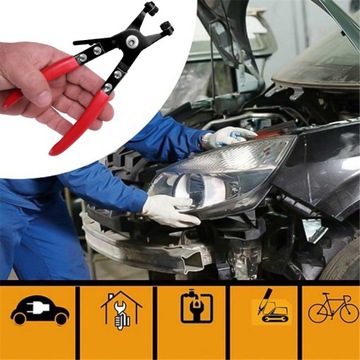 SZCZYPCE DO OPASEK ZACISKOWYCH ROZPRĘŻNYCH PROSTE ZESTAW SZCZYPIEC 2 SZTUKI