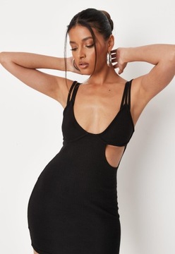 SUKIENKA MINI PRĄŻKI CZARNA MISSGUIDED 38