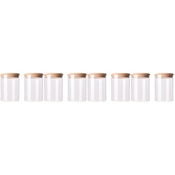 Candy Jar Glass Food Powder Mason Dry 8 Pcs