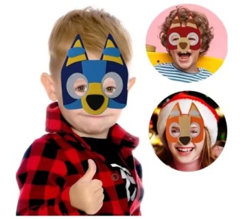 Карнавальный костюм BLUEY DISCUSSION, фетровая маска, накидка