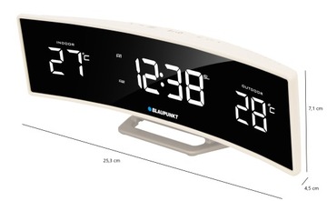 Radiobudzik BLAUPUNKT CR12WH TERMOMETR zew i wewn.