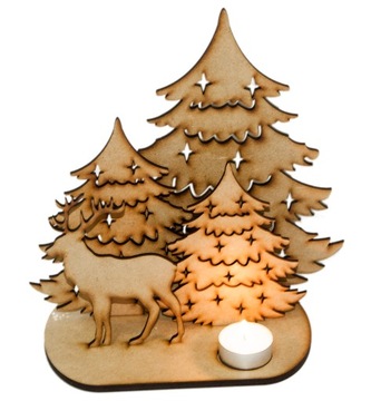 Подставка для новогодних украшений, РОЖДЕСТВЕНСКАЯ СВЕЧА, Светодиодная елка