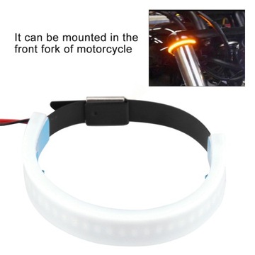 Передняя вилка со светодиодной лентой для мотоцикла, автомобиля, 12 В