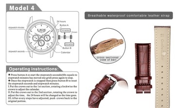 Zegarek Męski Klasyczny Lige Chronograf blue No2