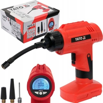 KOMPRESOR AKUMULATOROWY PISTOLET Z LAMPĄ LED 120W