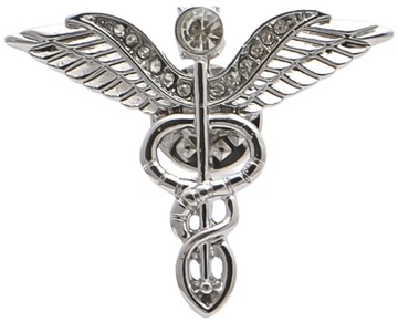 Broszka - Vintage - Symbol KADUCEUSZ nr.08