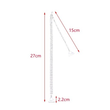 Бретельки для бюстгальтера с кристаллами, стразами, крючком 2,2 см