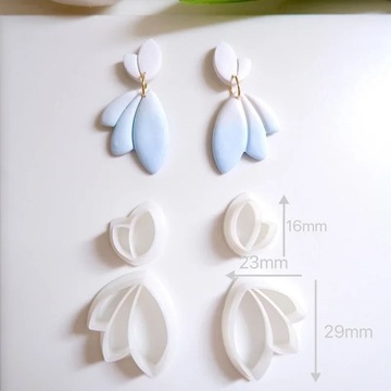 Soft Pottery Earrings Cutting Mold Heart Rainvow Irregular Geometric Shape