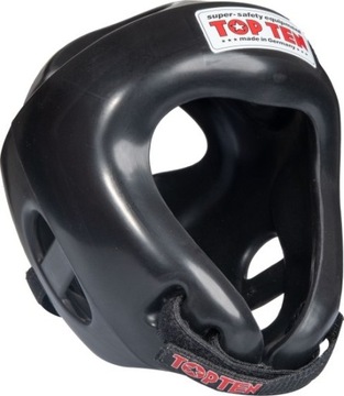 KASK BOKSERSKI TOP TEN COMPETITION FIGHT KTT-1 CZARNE ROZMIAR L