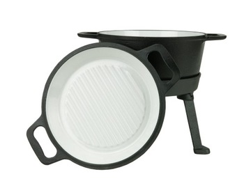 ПОДСТАВКА ЧУГУННАЯ ЭМАЛЬ 3в1 + СКОВОРОДА 15Л