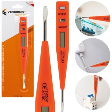 ЭЛЕКТРОННЫЙ ТЕСТЕР НАПРЯЖЕНИЯ ТЕСТЕР ДЕТЕКТОР ИЗМЕРИТЕЛЬ ТОКА FAZER 12–250 В