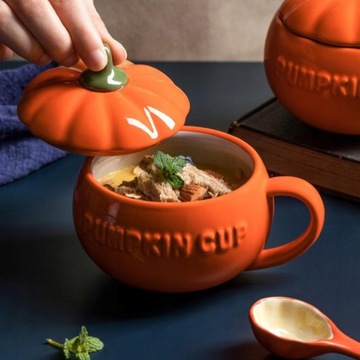 Керамическая кружка для кофе и тыквы, суповая кружка
