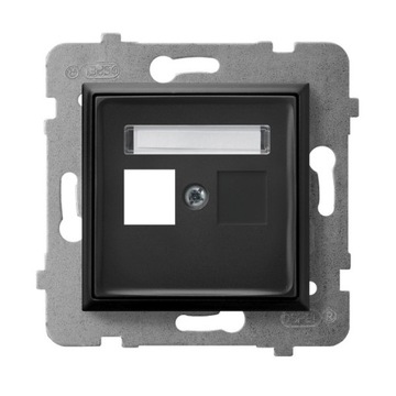 Obudowa gniazda keystone pojedyncza Aria Ospel GPK-1U/p/33 czarne
