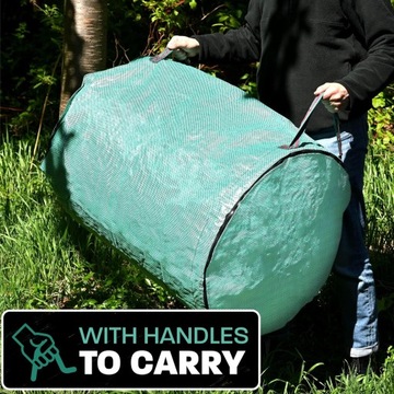 3x САДОВЫЕ СУМКИ С КРЫШКОЙ-ЛИСТОМ ОБЪЕМОМ 300 Л РУЧКИ ЗАКРЫВАЕМАЯ КРЫШКА БОЛЬШАЯ XL