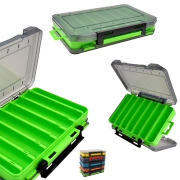 POJEMNIK Pudełko WĘDKARSKIE Organizer Dwustronny NA PRZYNĘTY