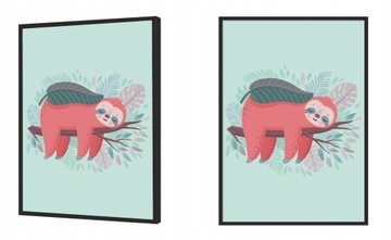 КАРТИНА-ПОСТЕР В РАМКЕ 33х43 см Ленивец PD284