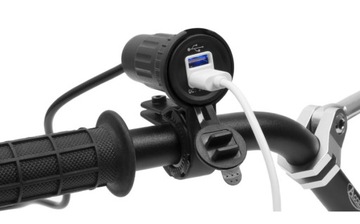 МОТОЦИКЛОВЫЕ РОЗЕТКИ – 2 x USB – 3,1 А – КАБЕЛЬ 1,5 М