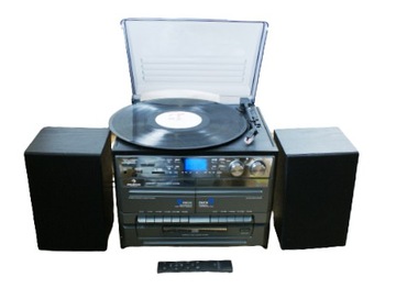 auna 10000109 gramofon 2kasety CD/MP3 USB SD wieża stereo
