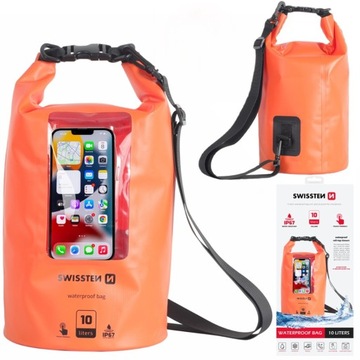 WOREK WODOODPORNY SWISSTEN 10L na kajak na telefon